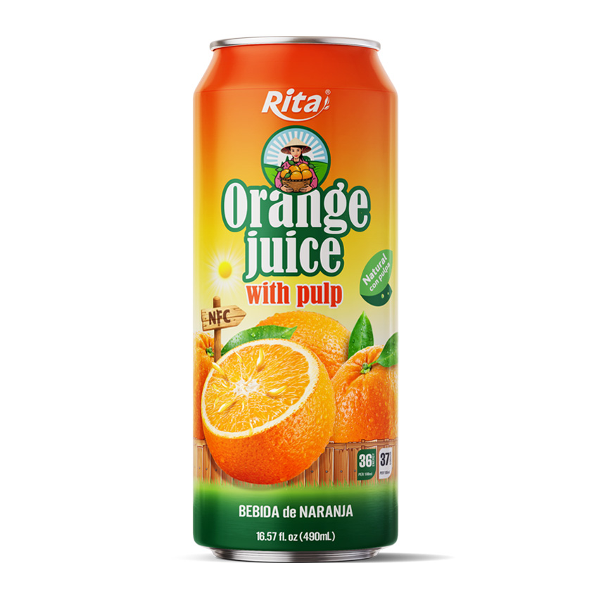 Rita 16.57 Fl Oz Cans Orange Juice With Pulp Drink Natural